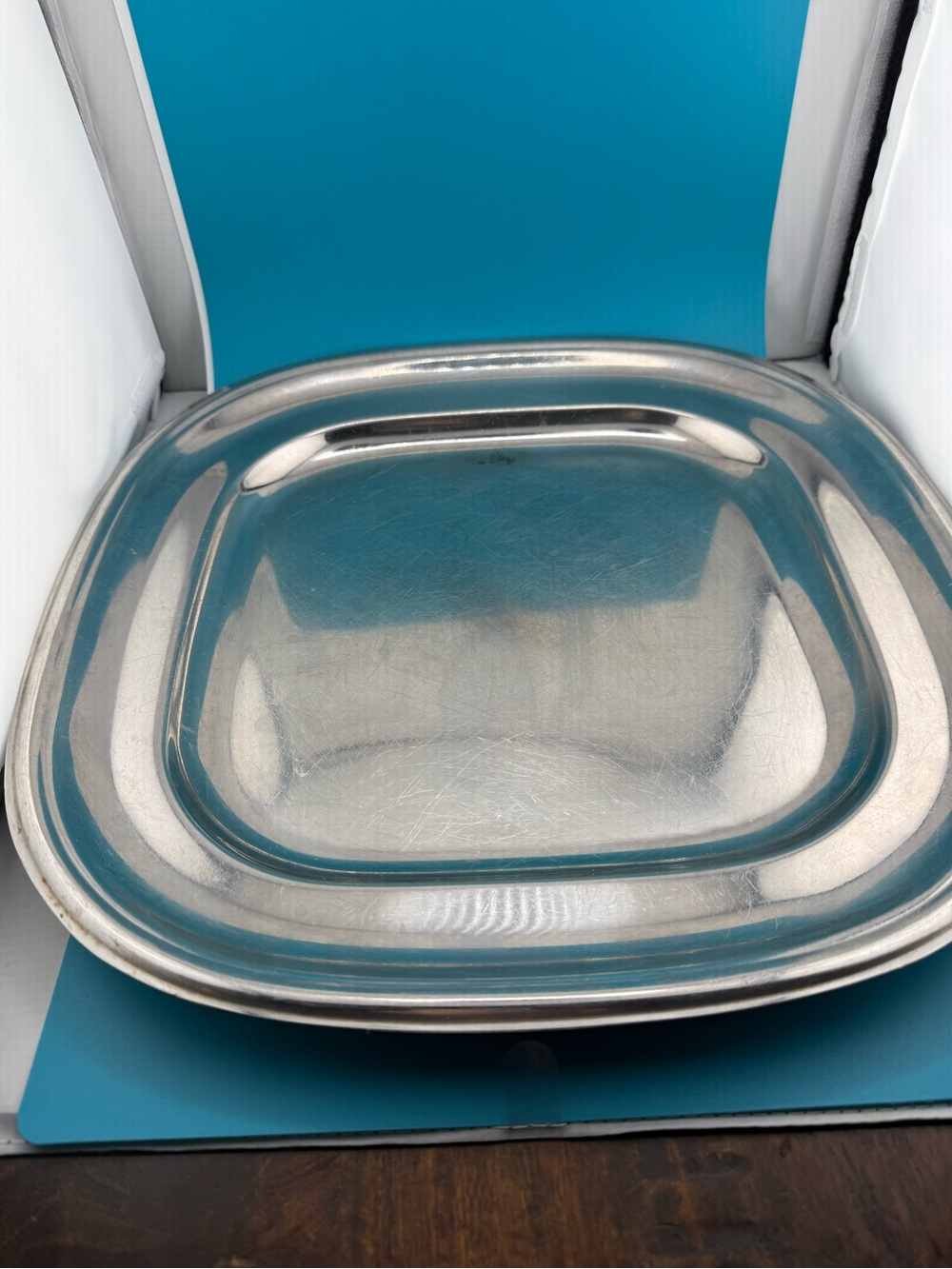 Vintage W INOX Stainless Steel Serving Tray 14” MCM
